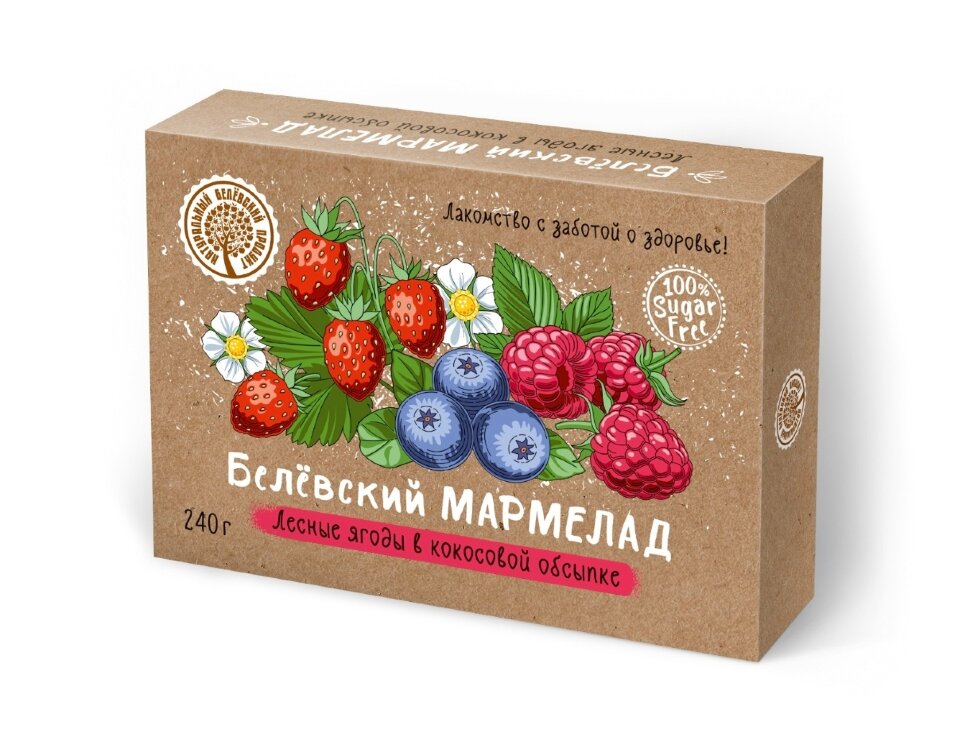  Мармелад белевский на фруктозе 240г "ЛЕСНЫЕ ЯГОДЫ"  в Великом Новгороде