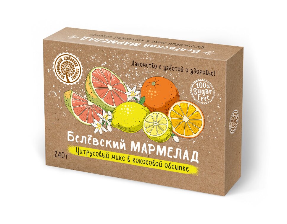 Мармелад белевский на фруктозе 240г "Цитрусовый микс" в Великом Новгороде